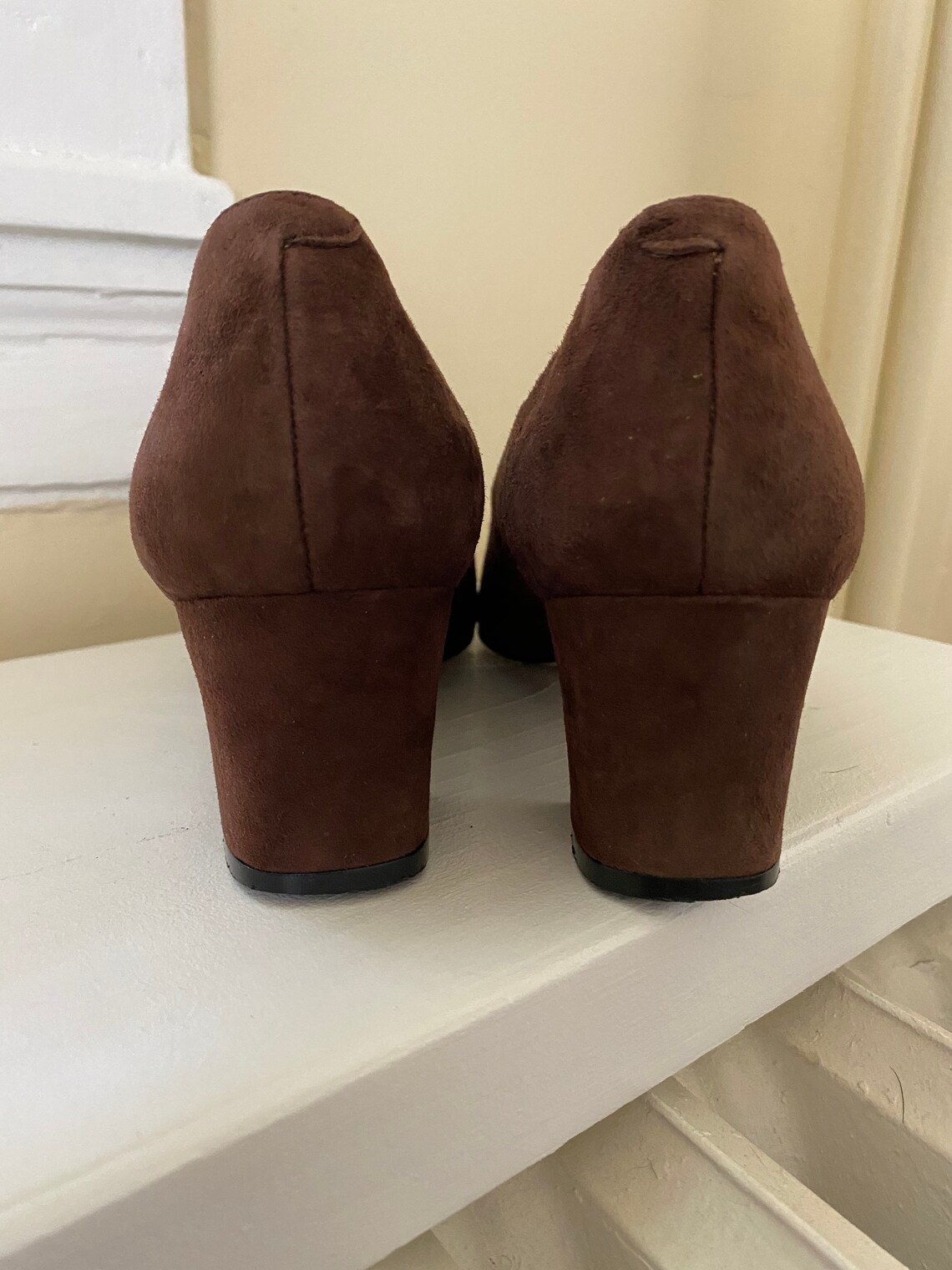 Escarpins Etienne Aigner Marron Pointure 6.5 M - Talon Bas, Motif Doré, Occasion