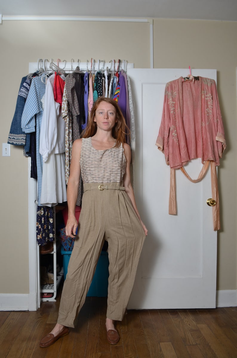 90s Vintage Pleated Pantsuit