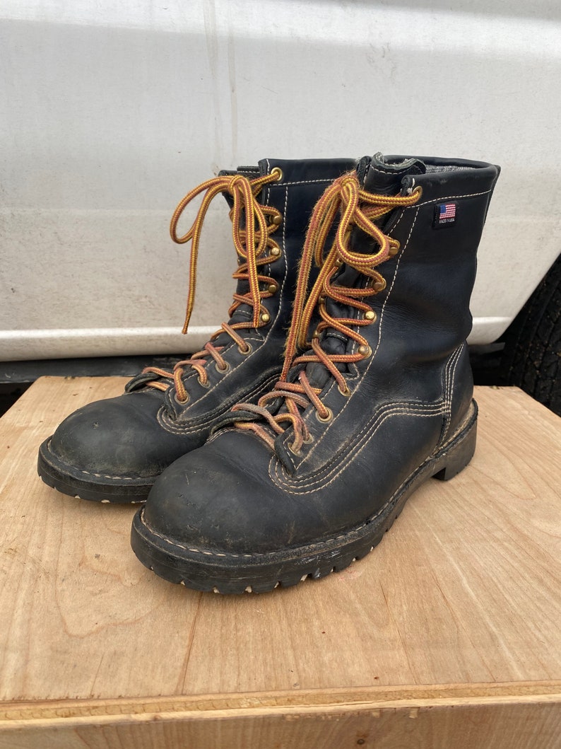 Danner Mens Size 9.5 Lace up Leather Work Boots 11500 Combat Etsy