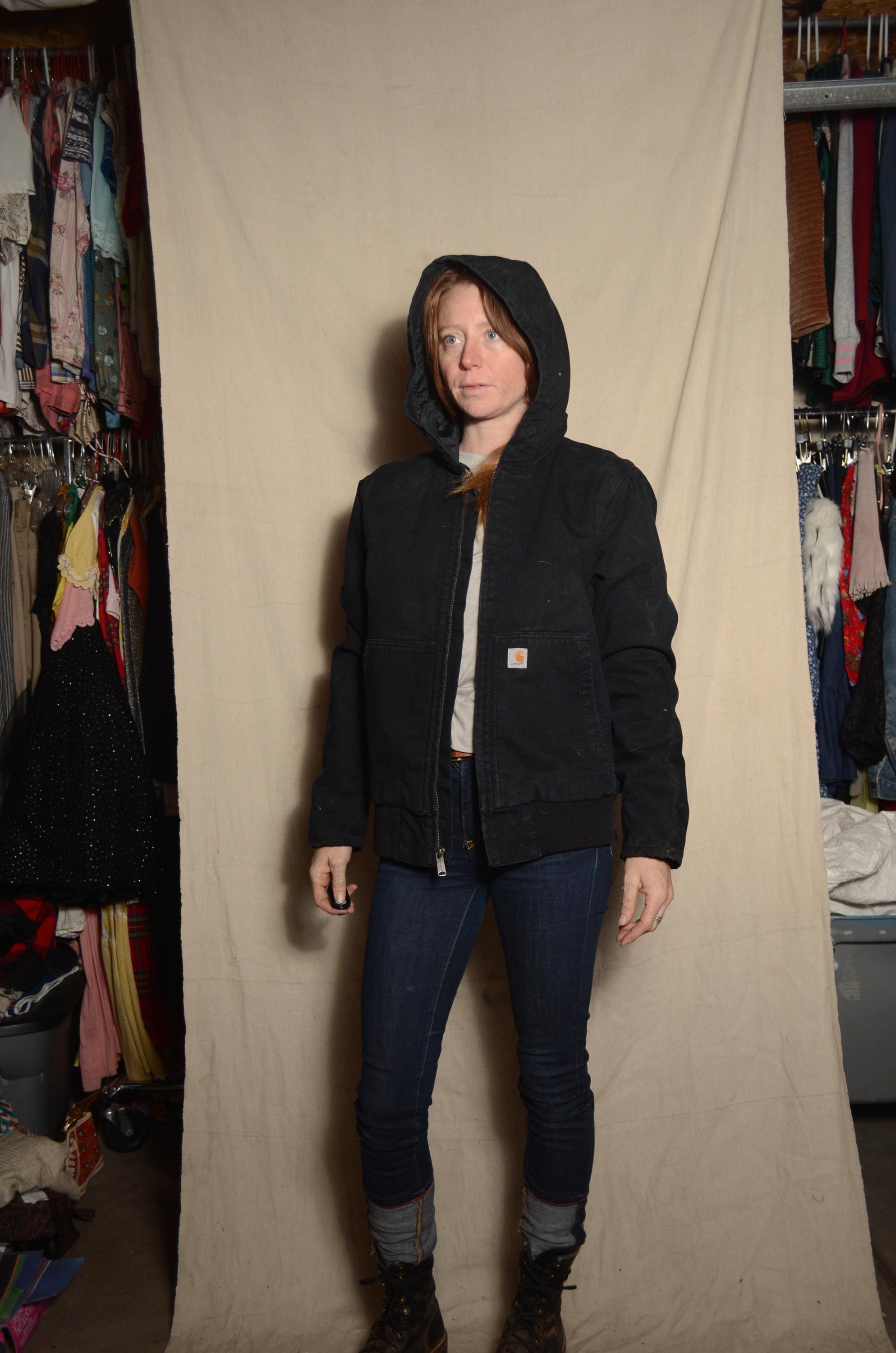 Vintage 90s Carhartt Jacket Full Zip With Hood / Workwear