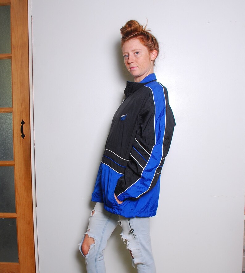 90s Large Olypmics Windbreaker black blue zip up JcPennys exclusive sportswear mens womens unisex athletic wear USA Atlanta Hipster image 5