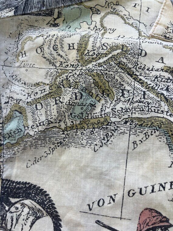 80s small button down blouse explorer novelty pri… - image 9