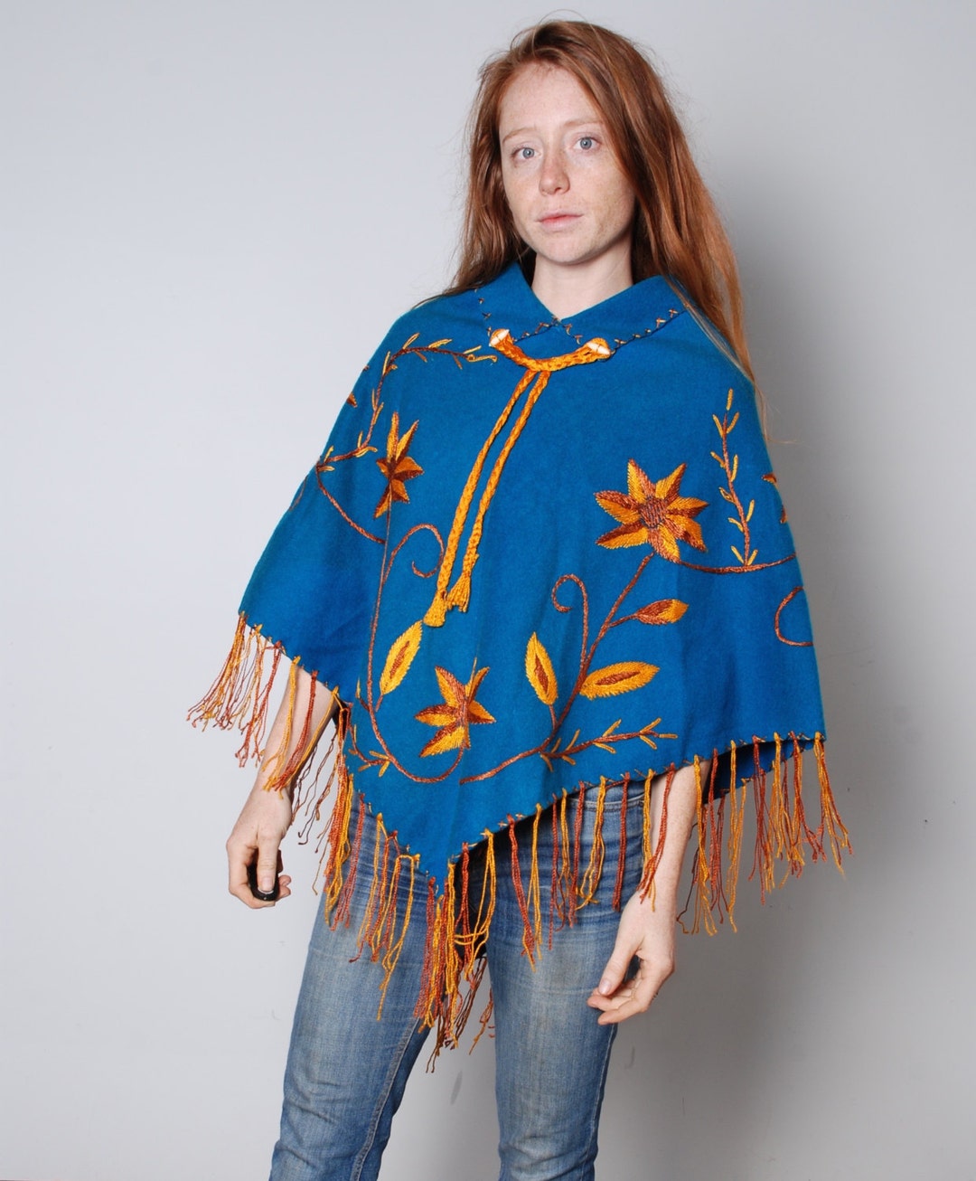 80s～ wool poncho coat 80s Wool Poncho - Etsy