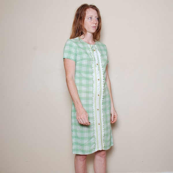 Apricot Plain Textured Long Sleeve Shift Short Dress