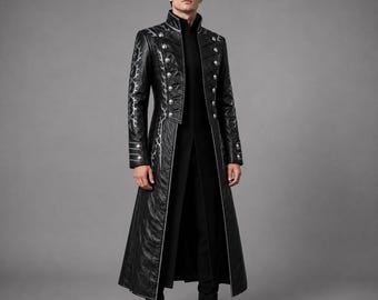 Vergil Lång Kappa Handgjord Devil May Cry Inspirerad Herr Cosplay Jacka Kostym DMC5 Ytterkläder