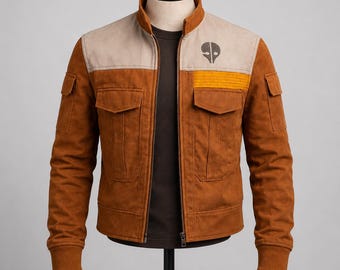 Cal Kestis Jedi Frontier Jacka Handgjord Star Wars Survivor Brun Cosplayjacka för Herrar