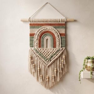 Boho Rainbow Wall Hanging Crochet Pattern – Beginner-Friendly Fiber Art (PDF Guide)