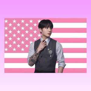 Jungkook Flag Pink - Etsy