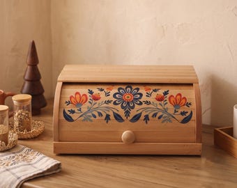 Contenitore per il pane rustico con coperchio arrotolabile