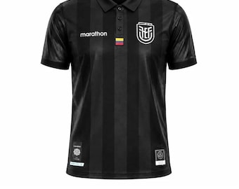 Camiseta de fútbol de Ecuador para el Mundial 2026 – Camiseta negra para aficionados al fútbol para hombre