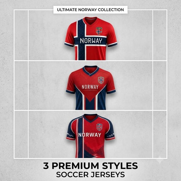 Maillot de football norvégien personnalisé, Maillot de football personnalisé avec numéro, Vêtements de supporter