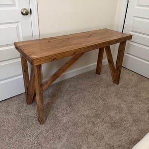 Rustic Hallway Farmhouse Furniture | Solid Wooden Entryway Table