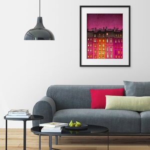 Paris red facade Giclée Art Print Illustration Unique Colorful French Home Decor Paris Wall Hanging Gift for Travelers Paris Gifts Tubidu image 2