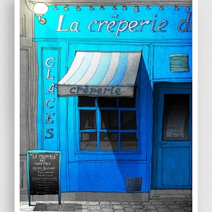 Closing time Colorful Modern Art Print Trendy Parisian Wall Hanging Original Travel Art Perfect Decor for Living Room or Bedroom Tubidu image 1