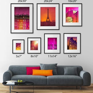 In an old house in Paris 2. Modern Art Print France inspired Pink Wall Decor Original Gift Paris Illustration Travel Print for Living Room image 2