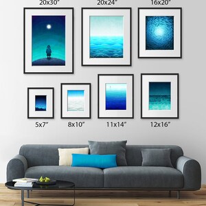 Any TWO Prints Set of two Illustrations,Fine art illustration Giclee Print Art Poster Home decor Large Ocean print image 4
