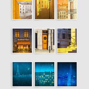 Any THREE Prints Set of three Illustrations,Giclee Art print Home decor Nursery prints Kids ideas Paris decor image 2