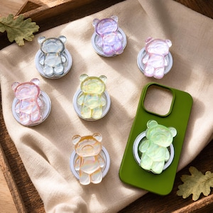 Clear Bear Magsafe Phone Grip : Kawai Phone Charm