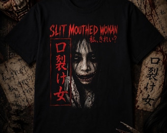 Kuchisake-Onna Shirt | Slit-Mouthed Woman Japanese Horror Graphic Tee