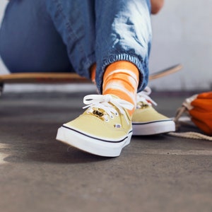 Orange tie-dyed socks image 4