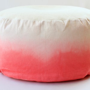 Coral dip dye bean bag cover