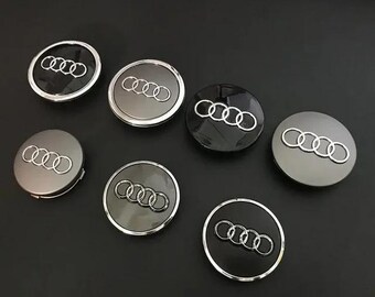 Audi 60mm 68mm 69mm Wheel Caps, Set of 4 Hub Caps