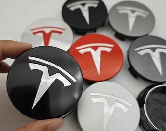 Tesla 56mm Wheel Caps Set of 4, Hub Caps, Rim Covers, Car Wheel Accessories