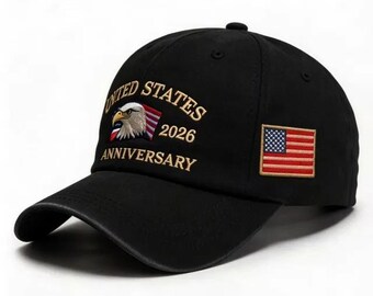 USA 250th Anniversary Hat | Patriotic Eagle Embroidered Baseball Cap