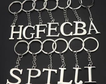 Personalized Stainless Steel Initial Keychain |  Alphabet Letter Key Ring
