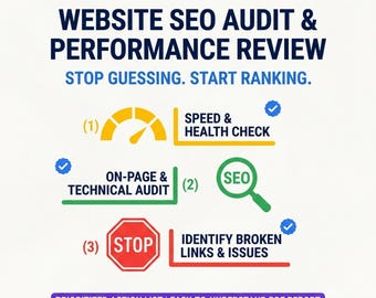 Website SEO Audit and Health Check Report, WordPress Shopify Site Analysis, Small Business Speed Ranking Review Service