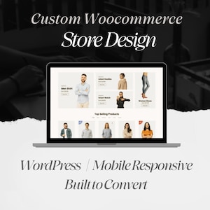 Custom WooCommerce Website Design, WordPress Ecommerce Store Setup, Mobile Responsive Online Shop, Small Business Web Development Service