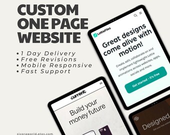 Custom One Page WordPress Website Design | Landing Page Development | Responsive Business Website | SEO Friendly Web Design