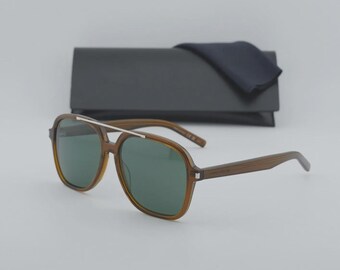 Nuevas gafas de sol Saint Laurent SL545 004 Marrón/Verde 58-16-145