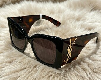 Saint Laurent SL M119 Blaze Tortoiseshell Gold Cat-Eye Sunglasses 54mm