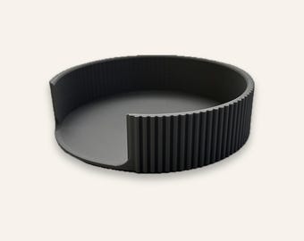 Untersetzerhalter rund | ohne Untersetzer, nur Ständer | Platz für 10 Stück bis Ø 100 mm, einhändige Entnahme | Bar Deko | 3D Druck