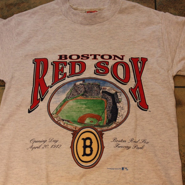 vintage Boston Red Sox t shirt 1991 Nutmeg 90's opening day 1912 dead stock