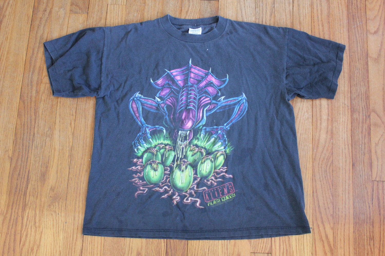 Vintage ALIENS T Shirt Alien Queen TWO SIDED T Shirt Movie 90