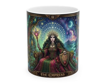 The Empress Tarot Illustration Mug | Ceramic Coffee Tea Cup