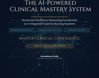 AI‑Powered Clinical Mastery System | Clinical Reasoning Frameworks + SBAR + Red Flags + Scenarios | Tier 3 Signature Series PDF