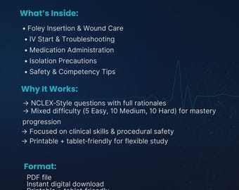 Nursing Skills Practice Questions | 25 NCLEX‑Style Questions w/ Rationales | Foley, Wound Care, IV Start, Med Admin, Isolation, NG Tube