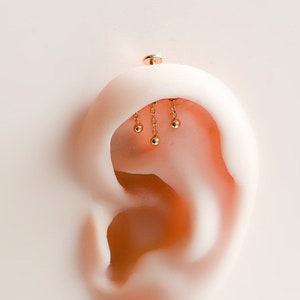 Piercing hélix caché 16 g F136 Piercing plat en titane de qualité implantaire, gland, labret hélicoïdal, piercing de tour caché