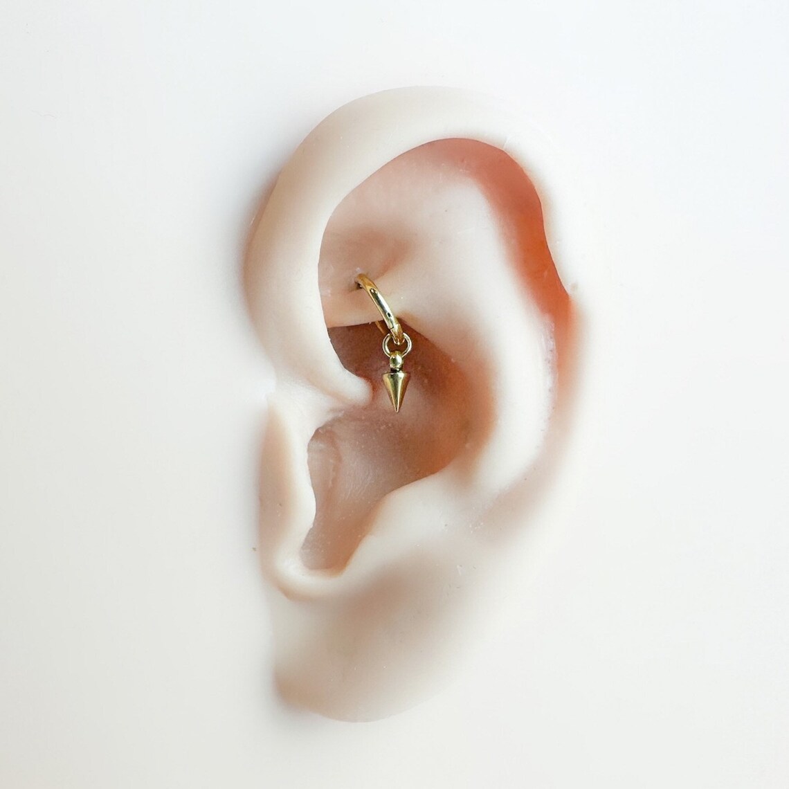16g 18g Dainty Spike Rook Piercing, Titanium Rook Hoop, Rook Huggie ...