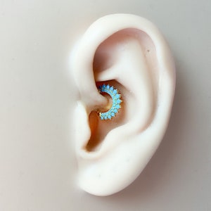 Turquoise daith best sale jewelry