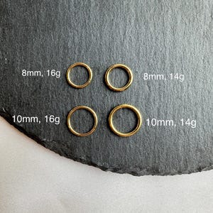 16g 14g dainty white cz sapphire hoop belly ring, sterling, stainless steel gold, belly piercings, 8mm or 10mm, hoop piercing, belly hoop image 4