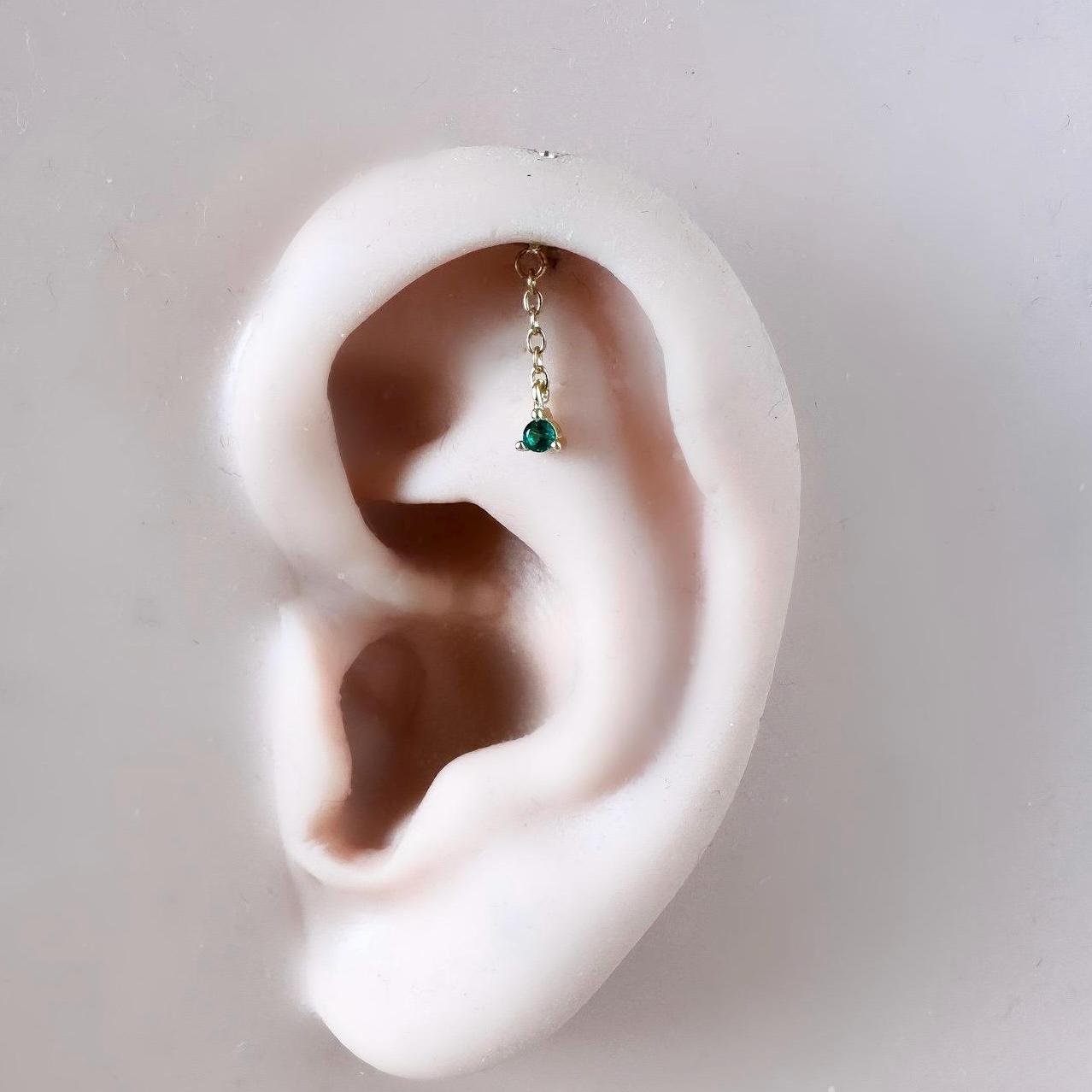 Dainty F136 Titanium 16G, 18G Vera Flat Push Pin Vertical Helix ...