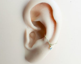 Implant Grade Titanium Tassel Chain Hoop Conch, Septum Ring