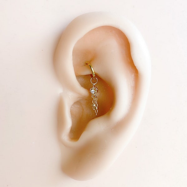 Designer Collection Dreamer Rook 18g stainless steel hoop, rook huggie, cartilage piercing, cartilage earrings, body piercing