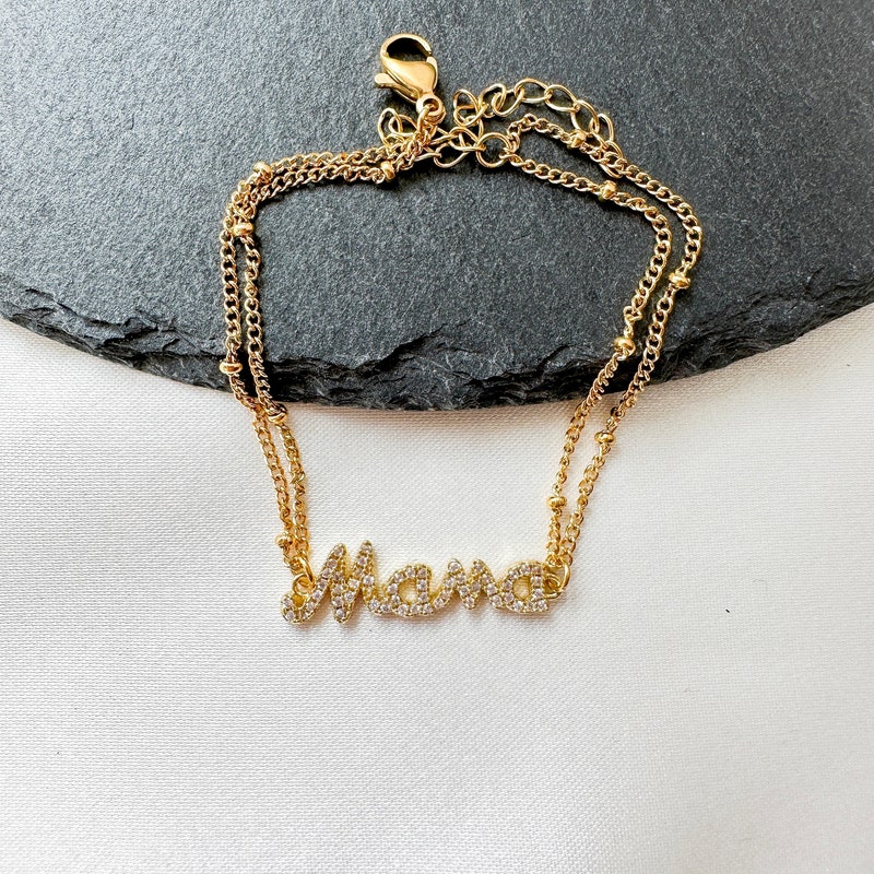 MOM Pave Bracelet, 6.5