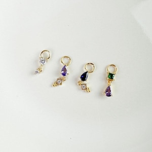 16g 14g dainty white cz sapphire hoop belly ring, sterling, stainless steel gold, belly piercings, 8mm or 10mm, hoop piercing, belly hoop image 3