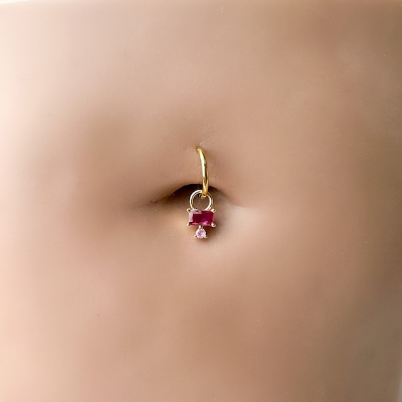 Ruby belly ring discount